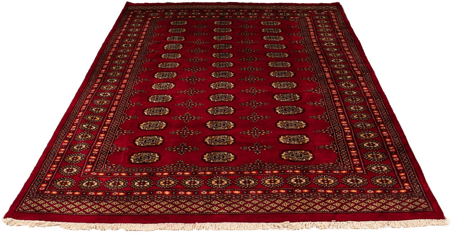 Image of morgenland Orientteppich »Pakistan - 239 x 165 cm - dunkelrot«, rechteckig, 6 mm Höhe, Wohnzimmer, Handgeknüpft, Einzelstück mit Zertifikat bei Ackermann Versand Schweiz