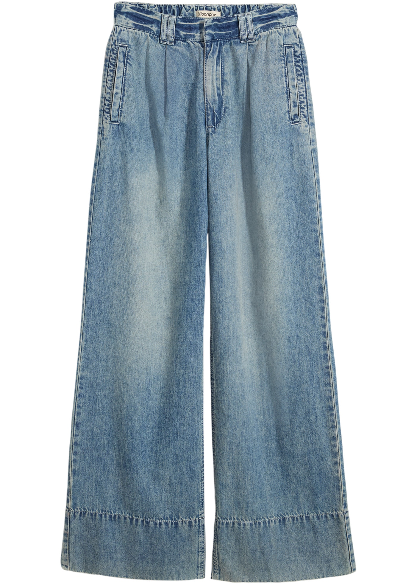 bonprix Jeans large hoher Bund, lockere Passform, aus Baumwolle und Lyocell