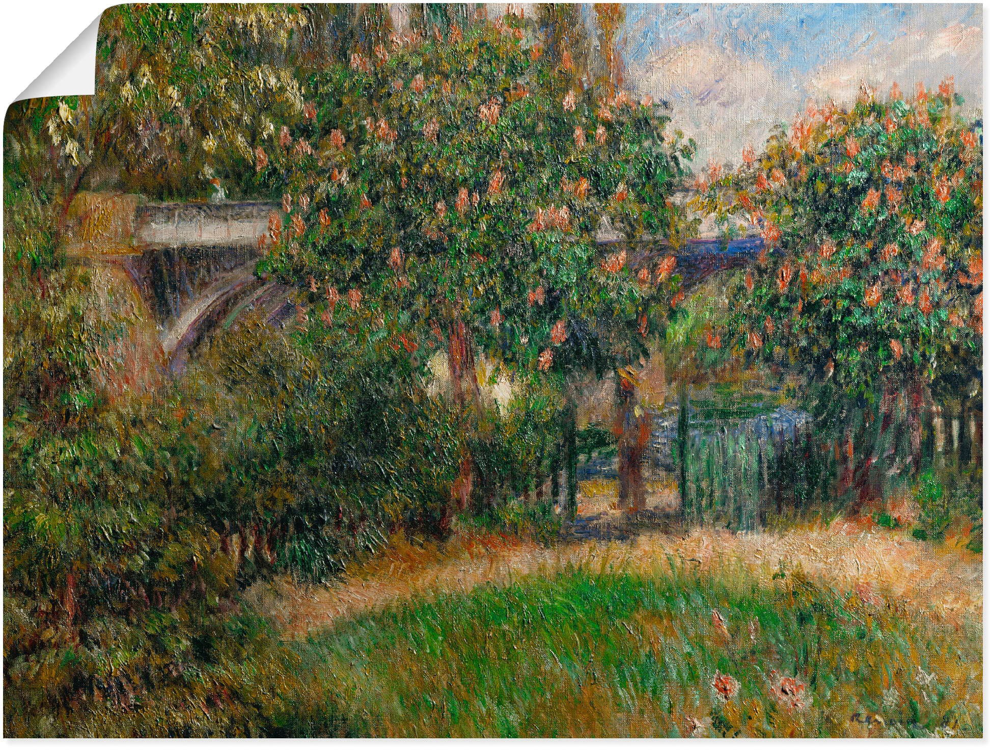 Image of Artland Wandbild »Eisenbahnbrücke in Chatou. 1881«, Brücken, (1 St.), in vielen Grössen & Produktarten -Leinwandbild, Poster, Wandaufkleber / Wandtattoo auch für Badezimmer geeignet bei Ackermann Versand Schweiz