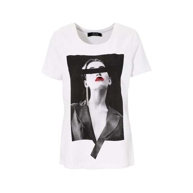 Aniston SELECTED T-Shirt, mit Strasssteinen verziert versandkostenfrei auf