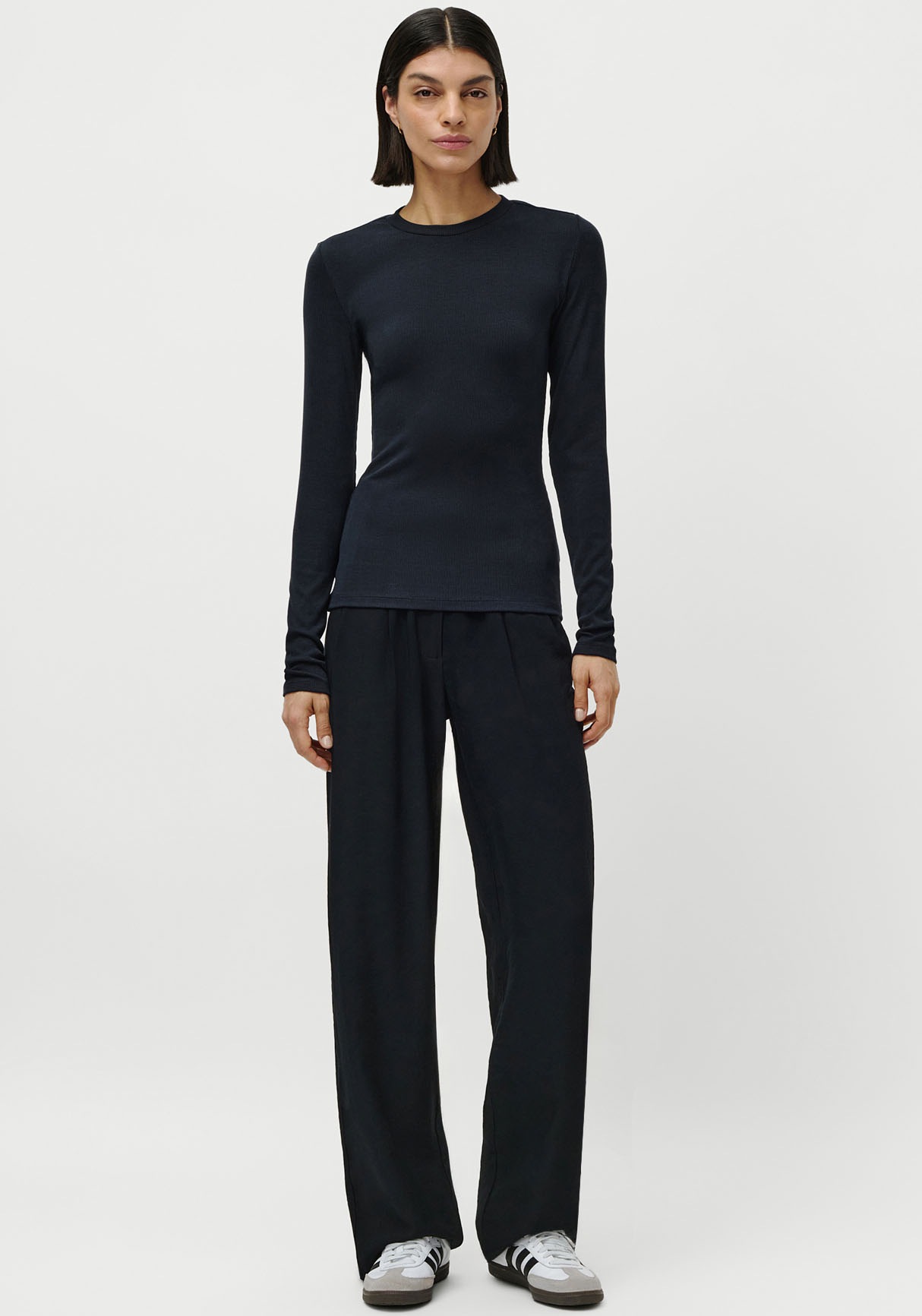 LeGer Longsleeve »Cinzia«, schmal, Rundhals