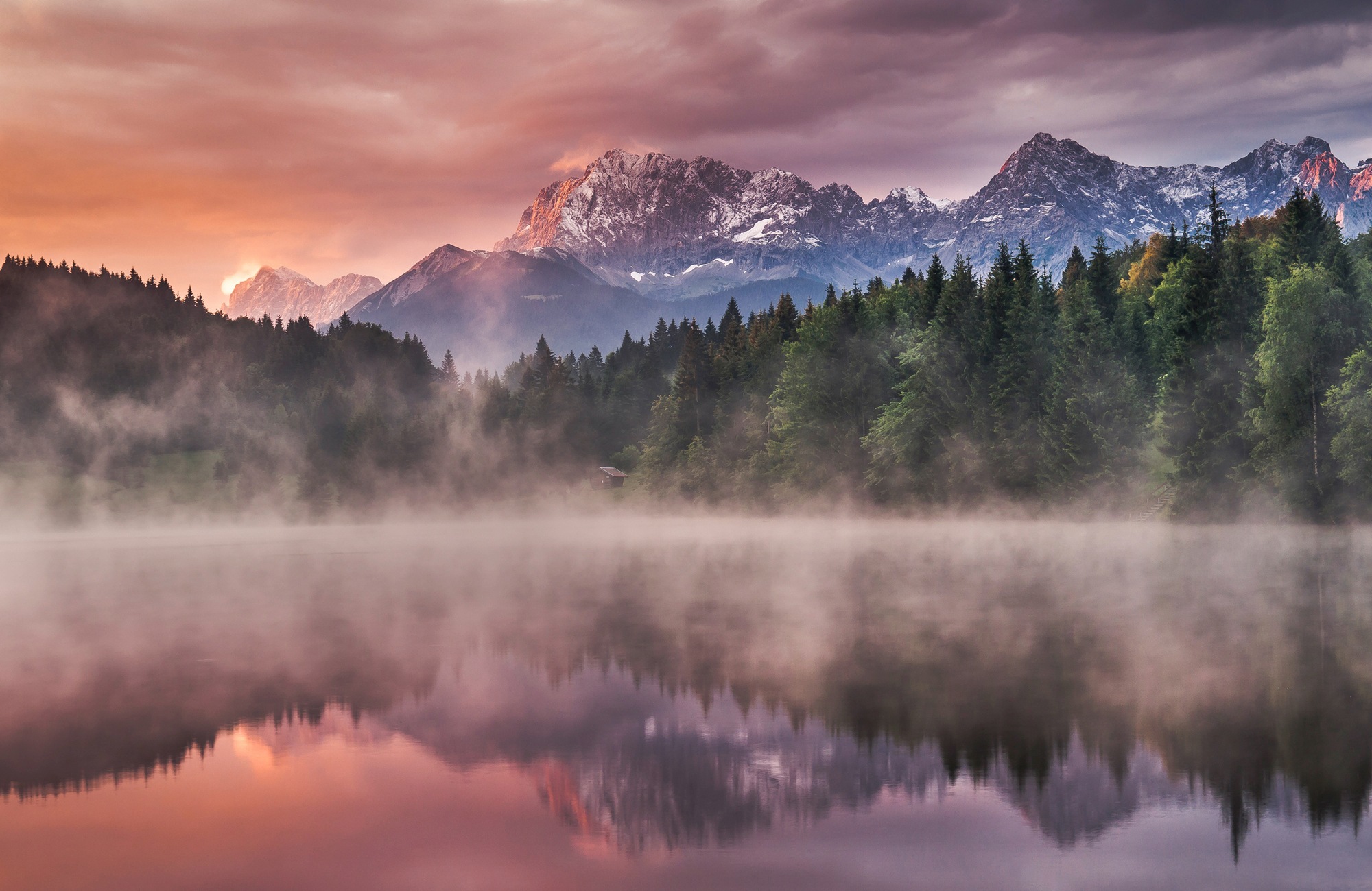 Image of Papermoon Fototapete »Photo-Art ANDREAS WONISCH, SONNENAUFGANG AM SEE«, Vliestapete, hochwertiger Digitaldruck, inklusive Kleister bei Ackermann Versand Schweiz