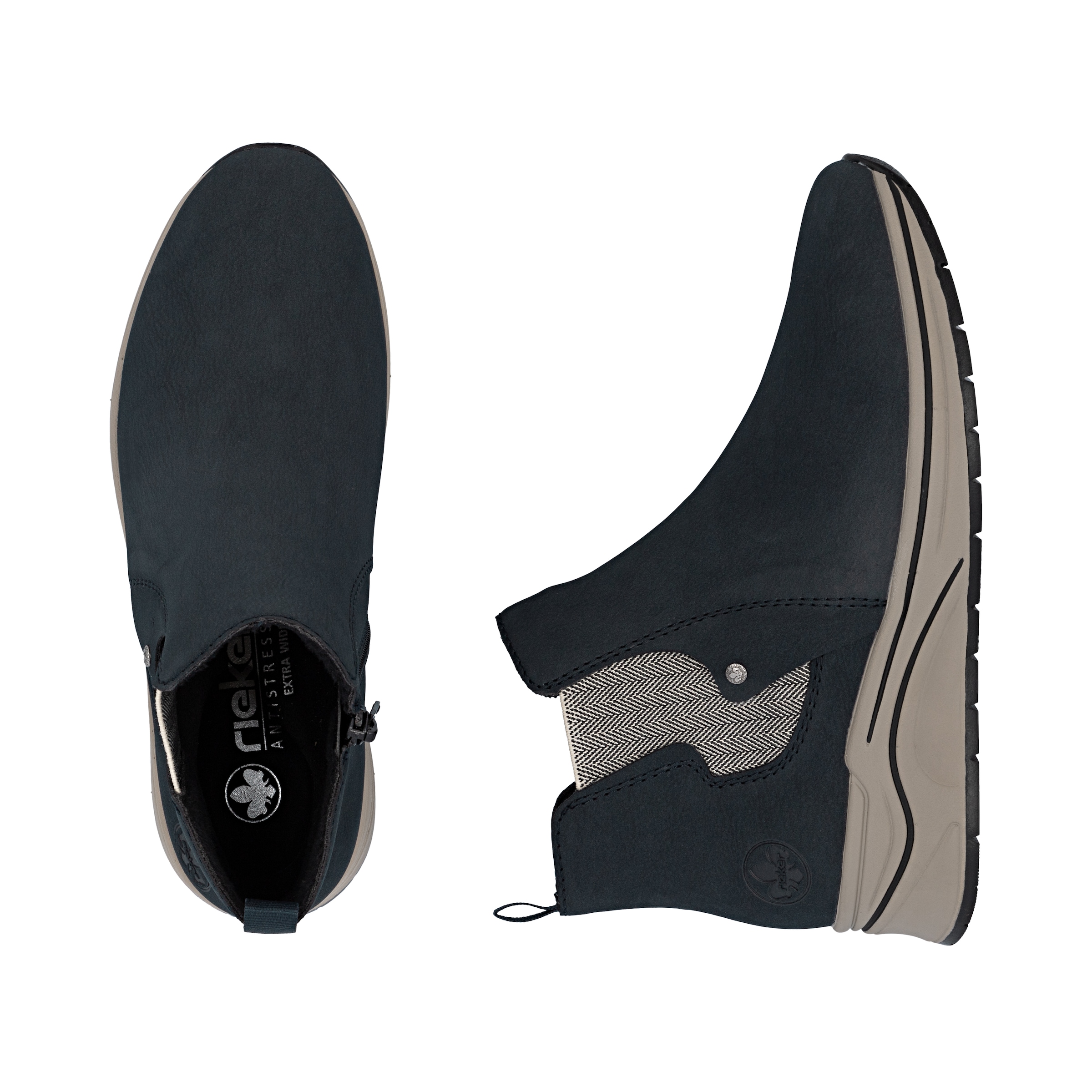 Rieker  Boots, Stiefelette, High Top Sneaker, Keilboots mit Stretcheinsatz