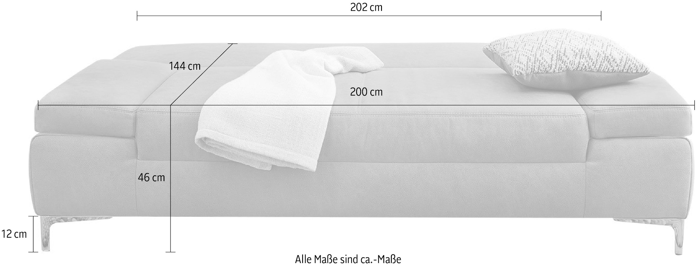 Jockenhöfer Gruppe Schlafsofa »Jano«, klassisches Schlafsofa mit individuell, verstellbaren Armlehnen
