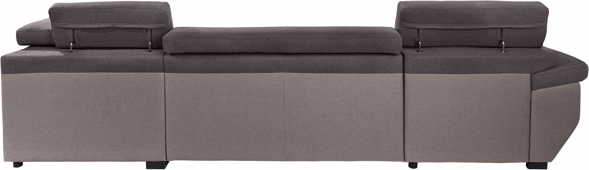 COTTA Polstergarnitur »Speedway U-Form«, (Set), Set bestehend aus: Wohnlandschaft mit Kopfteilverstellung & Hocker