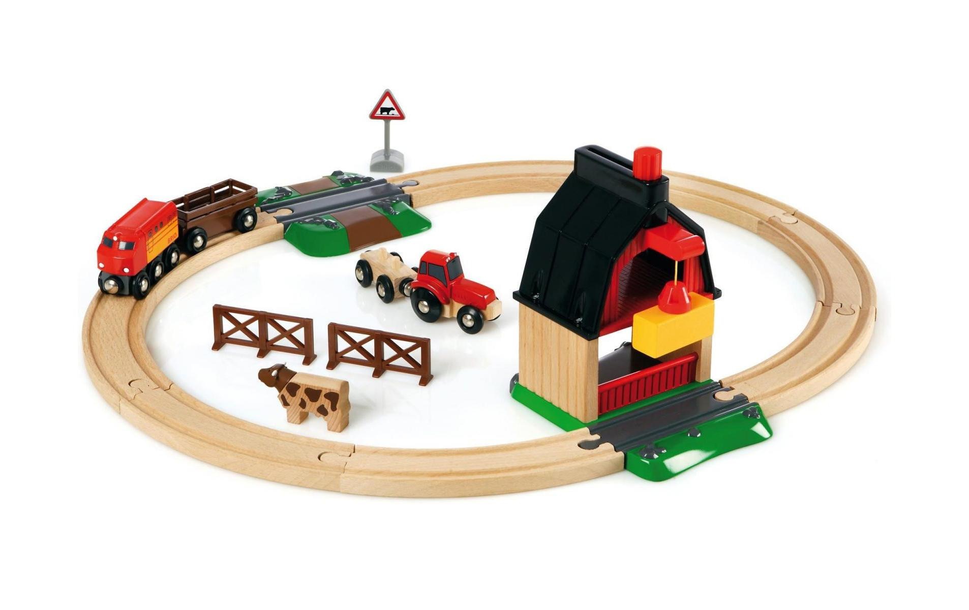 Image of BRIO Spielzeugeisenbahn-Gebäude "BRIO WORLD Bauernhof Set"