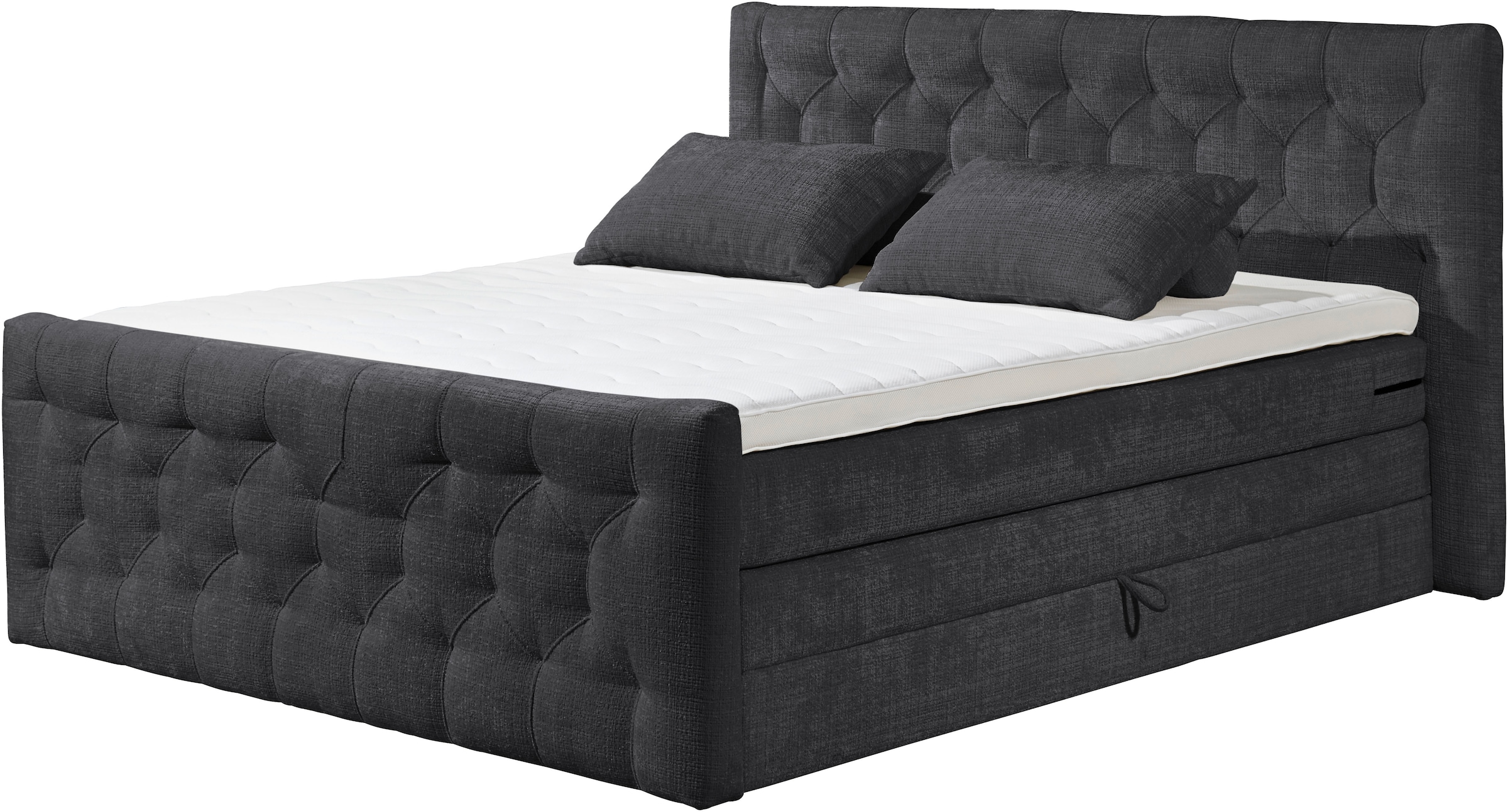 ED EXCITING DESIGN Boxspringbett »"Cashfield", OTTOs Choice! Topseller inkl. zwei Bettkästen & Topper«, erhältlich in den Grössen 160x200cm und 180x200cm