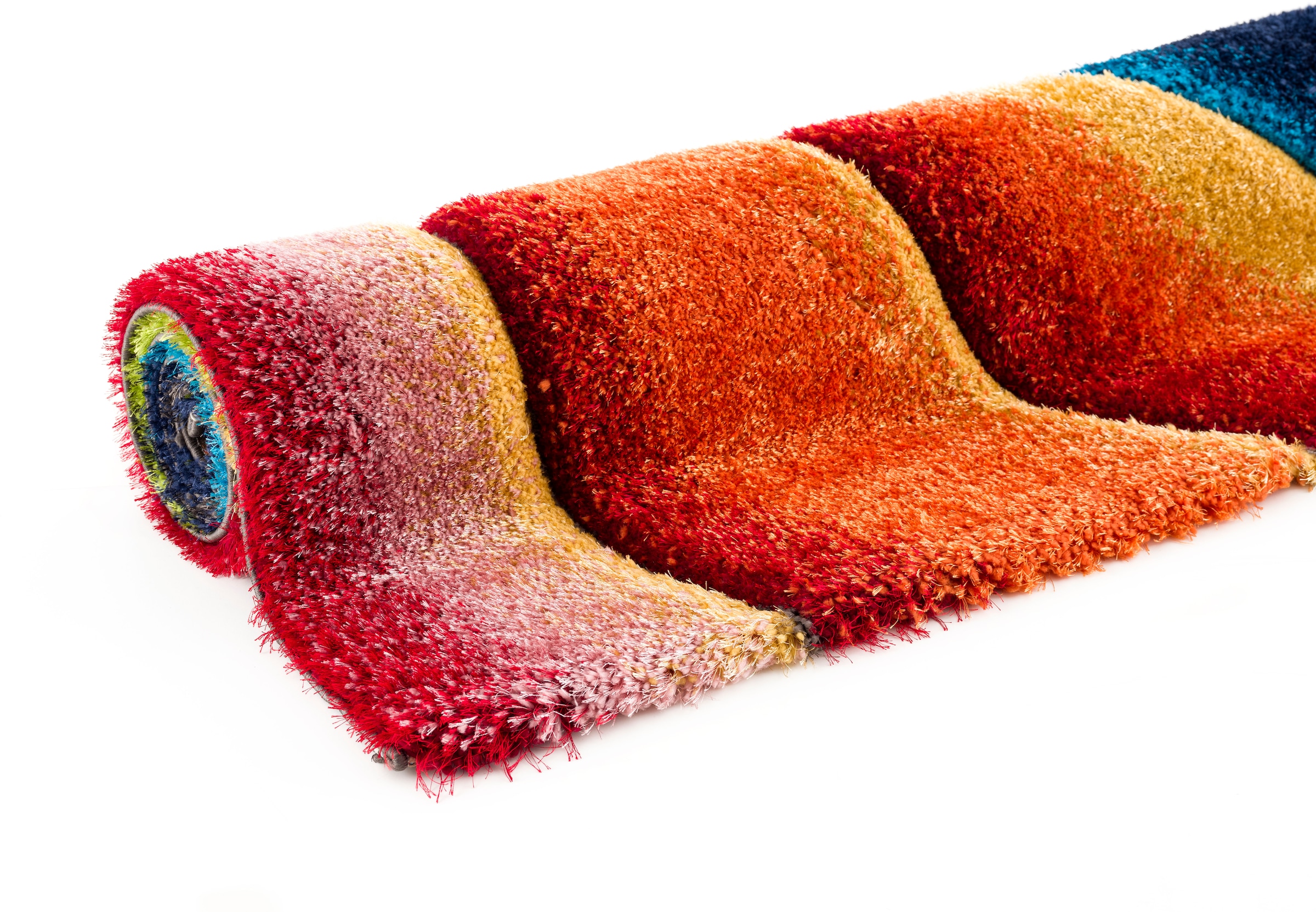 my home Hochflor-Teppich »Baldo«, rechteckig, 43 mm Höhe, mit handgearbeitetem Konturenschnitt, bunt, pflegeleicht, elegant