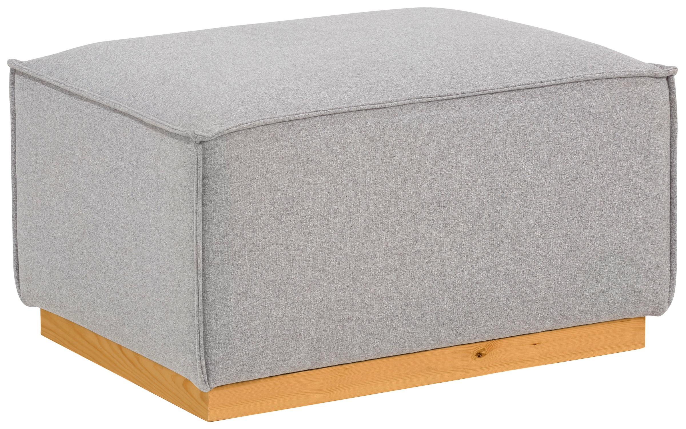 Image of Home affaire Hocker »Terry«, mit offener Kedernaht und Holzuntergestell bei Ackermann Versand Schweiz
