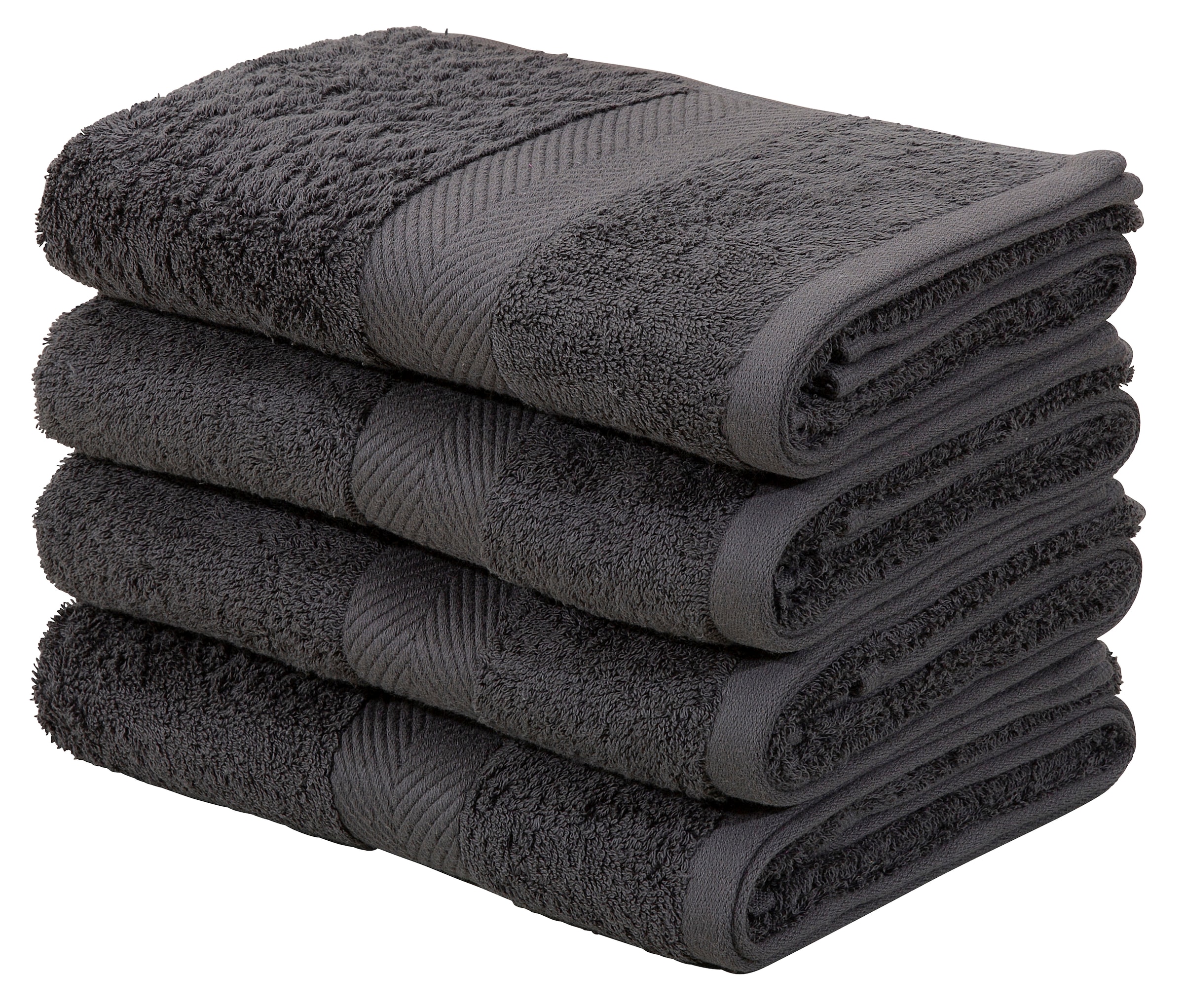 Home affaire Handtücher »Eva, 4 Handtücher 50x100«, (4 St.), Premium-Qualität 550g/m², flauschig, Handtuchset aus 100 % Baumwolle