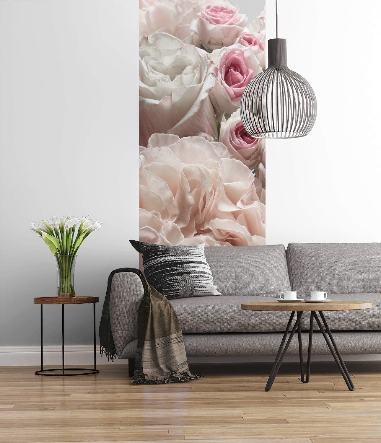 Image of Komar Fototapete "Vlies Fototapete - Englische Rosen - Grösse 100 x 280 cm" Motiv bedruckt glatt