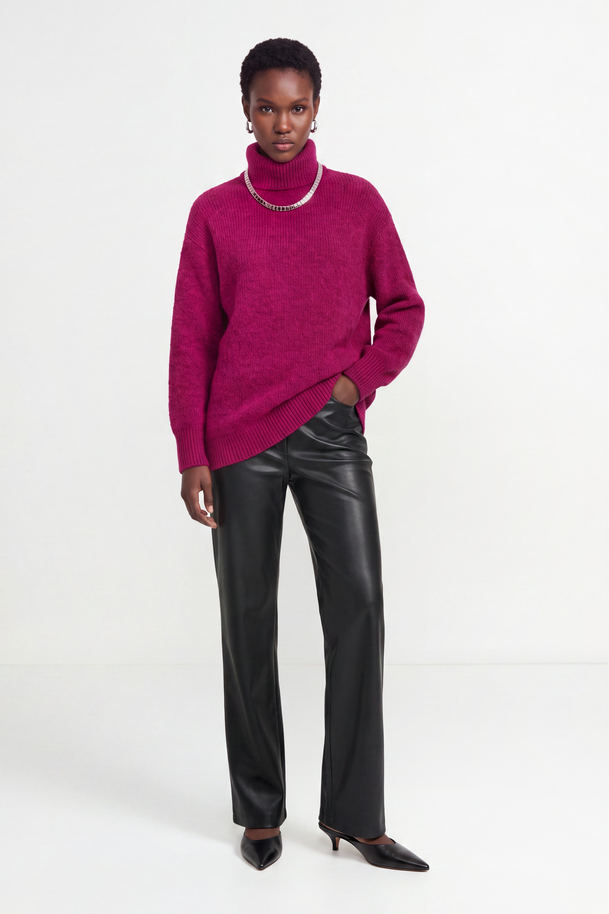 RICHROYAL Strickpullover mit Alpaka, Regular fit mit Rollkragen