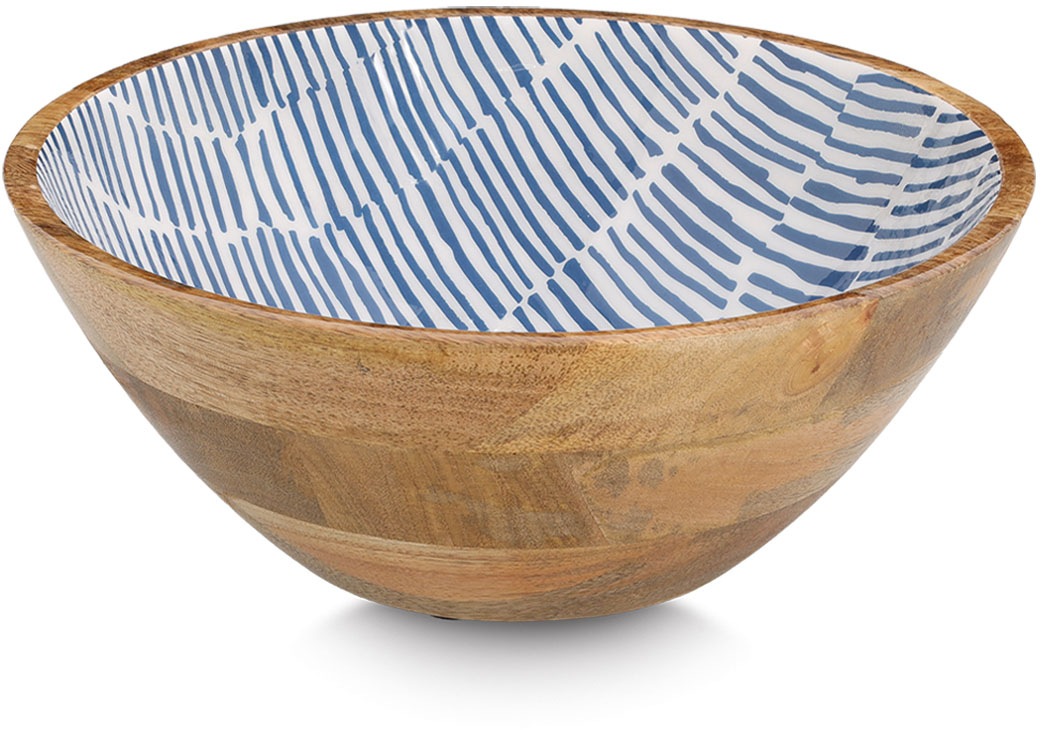 Image of Zeller Present Schale "Mangoholz, blau" aus Massivholz hochwertiges natürliches Material