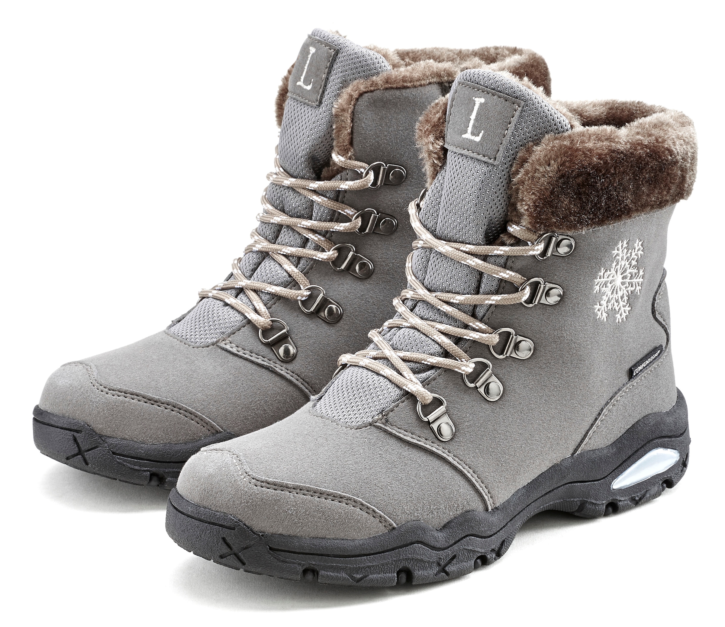 Image of LASCANA Winterstiefelette "Winterboots, Outdoorstiefelette, Stiefel, Stiefelette, Schneestiefel" mit wind-& wasserabweisender Tex-Membran
