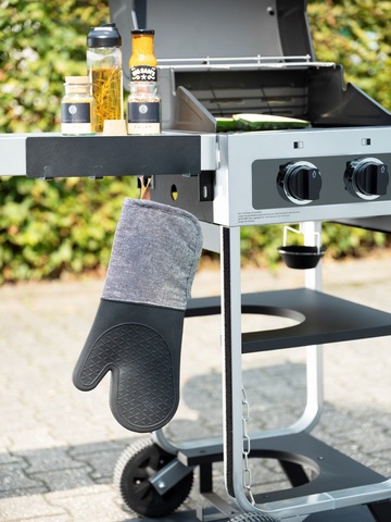 WENKO Hakenleiste »Modell Ima«, magnetisch, mit 4 Haken für Spültücher und Grillzubehör, ohne Bohren