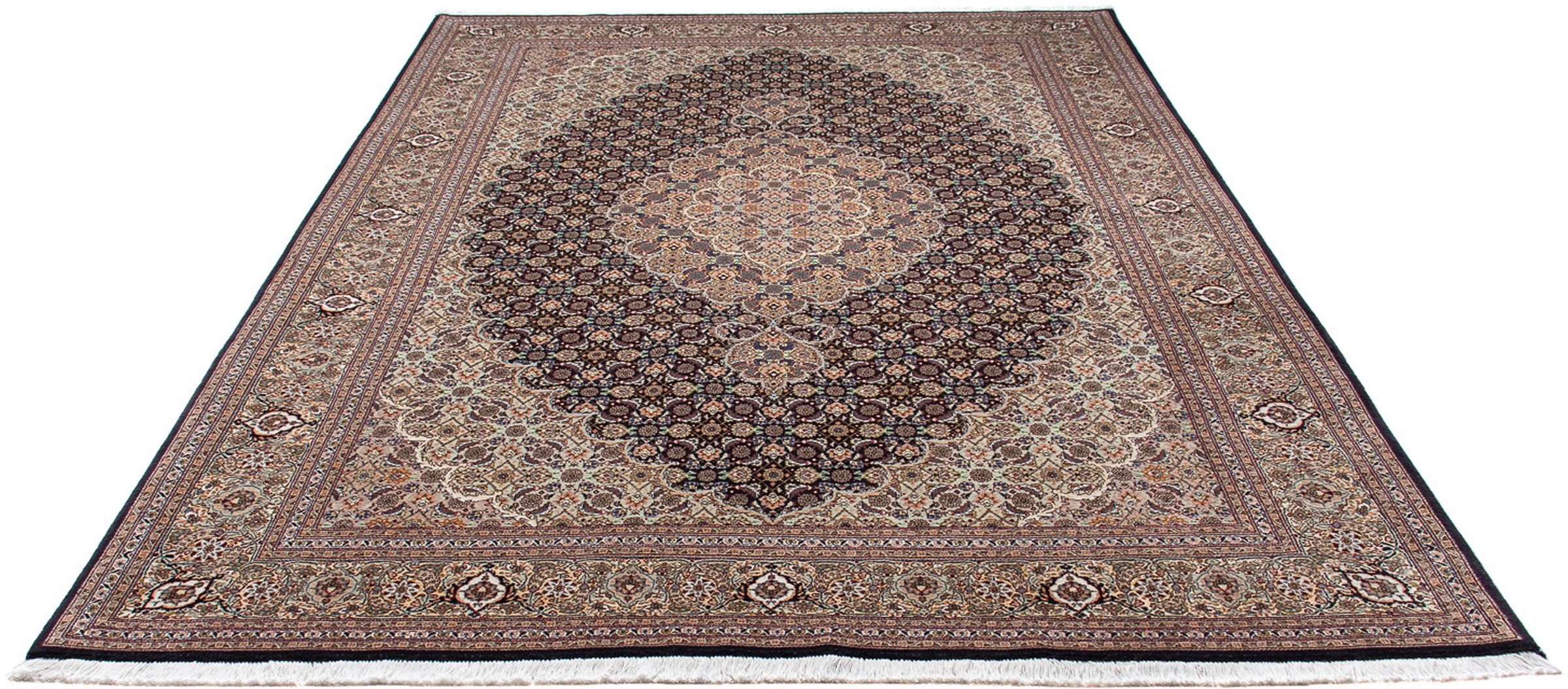 Image of morgenland Orientteppich »Perser - Täbriz - 302 x 200 cm - braun«, rechteckig, 10 mm Höhe, Wohnzimmer, Handgeknüpft, Einzelstück mit Zertifikat bei Ackermann Versand Schweiz