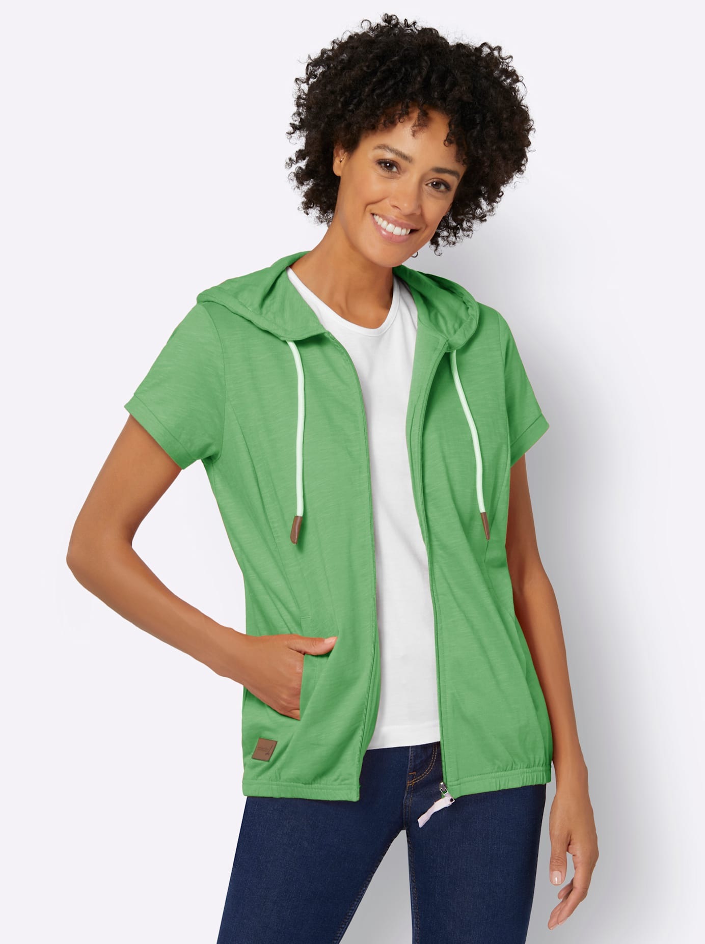 Casual Looks Shirtjacke »Sweatjacke«, (1 tlg.)