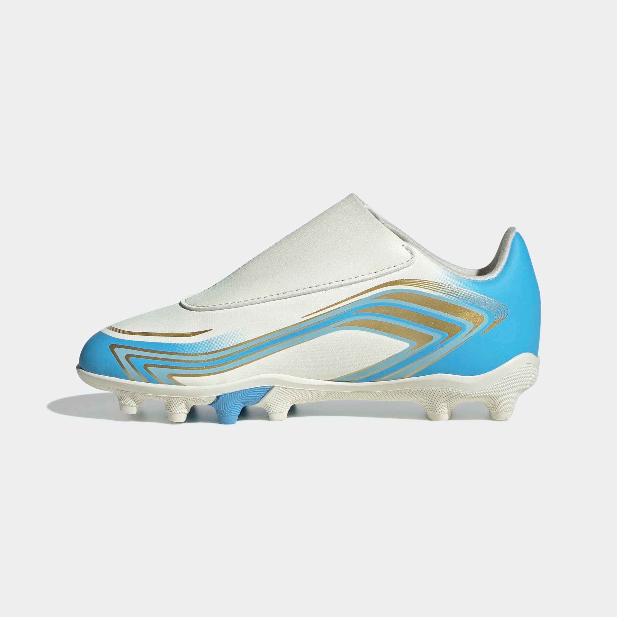 adidas Performance Chaussure de football »F50 MESSI CLUB KIDS , KLETTVERSCHLUSS, FESTE BÖDEN/GEMISCHTE BÖDEN«  adapté à de nombreux types de sols, pour adolescents et enfants