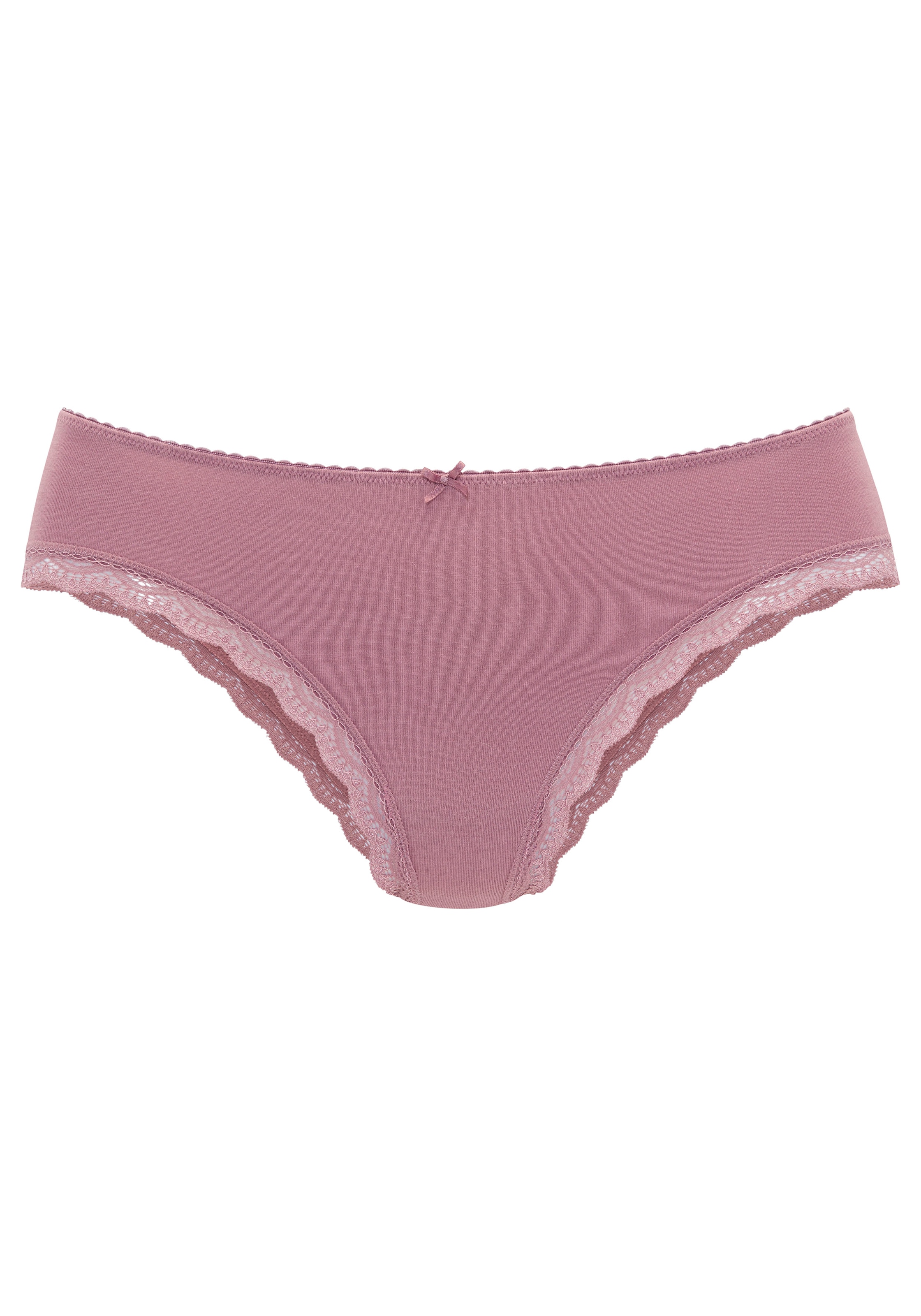 LASCANA Culottes de jazz pack de 5,  en coton élastique avec dentelle délicate, avec boîte de rangement