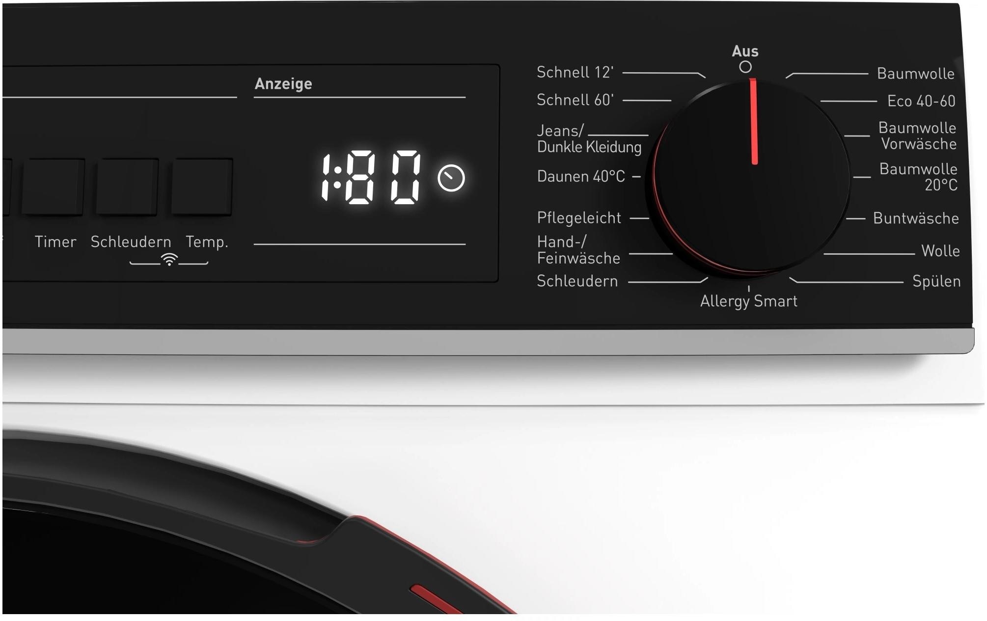   Waschmaschine »ES-WNFB814CWDA-CH Links« 8 kg 1400 U/min