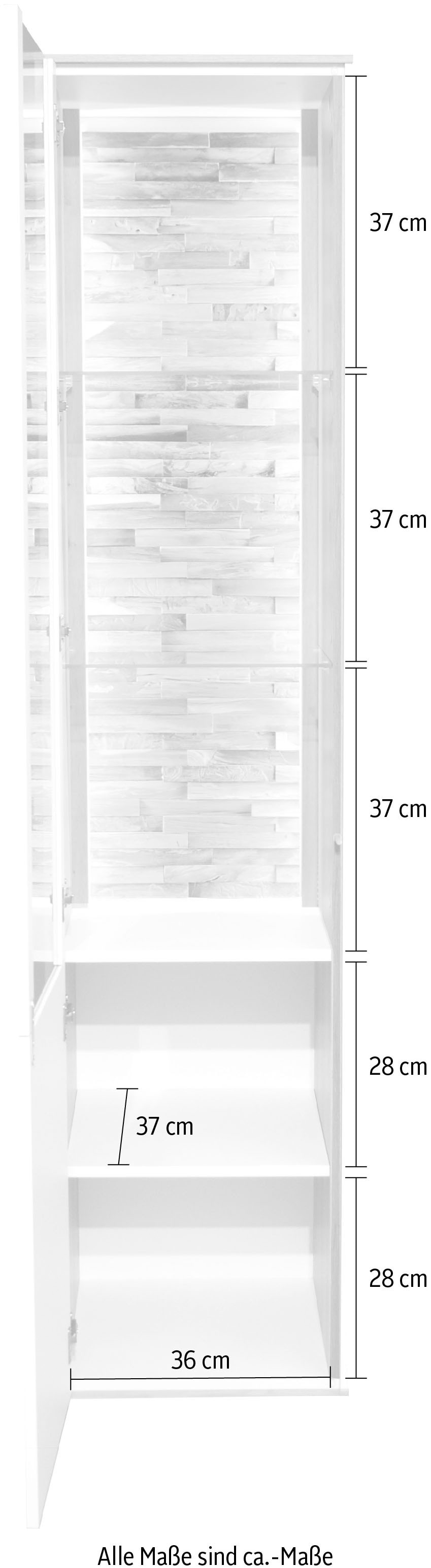 Mäusbacher Standvitrine »Faro« Faro Standvitrine B 43 cm, inkl. Beleuchtung, Push to open Funktion