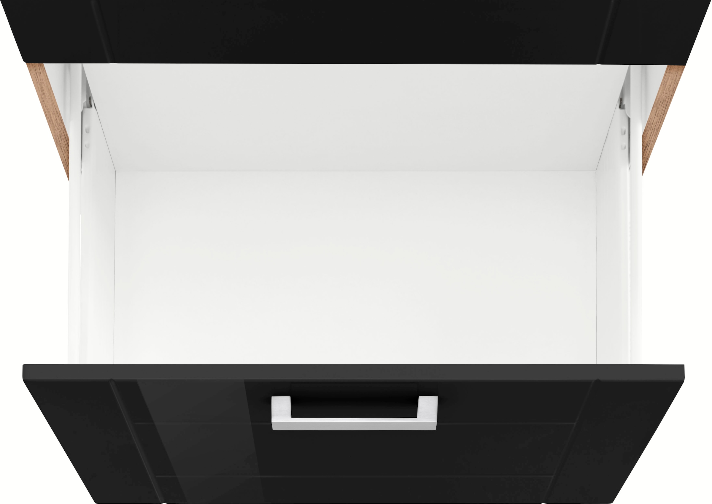 KOCHSTATION Kochfeldumbauschrank »KS-Tinnum« 60 cm breit, 2 Auszüge, Metallgriffe, MDF Fronten