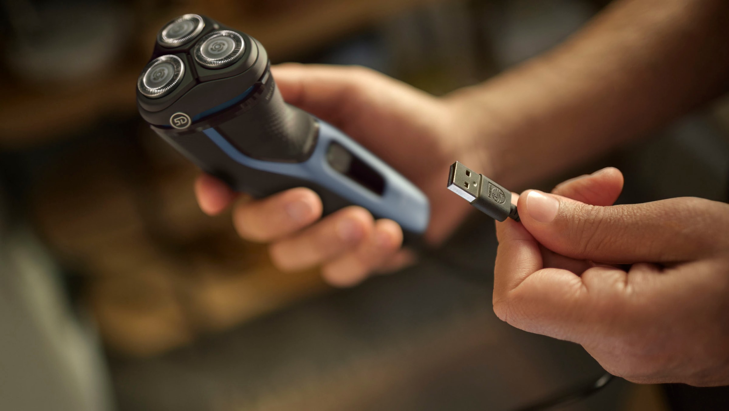 Philips Elektrorasierer »Shaver Series 3000 S3243/12«, 1 St. Aufsätze, ausklappbarer Präzisionstrimmer, 5-dimensional bewegl. Flex-Scherköpfe, Schutzkappe und Tasche