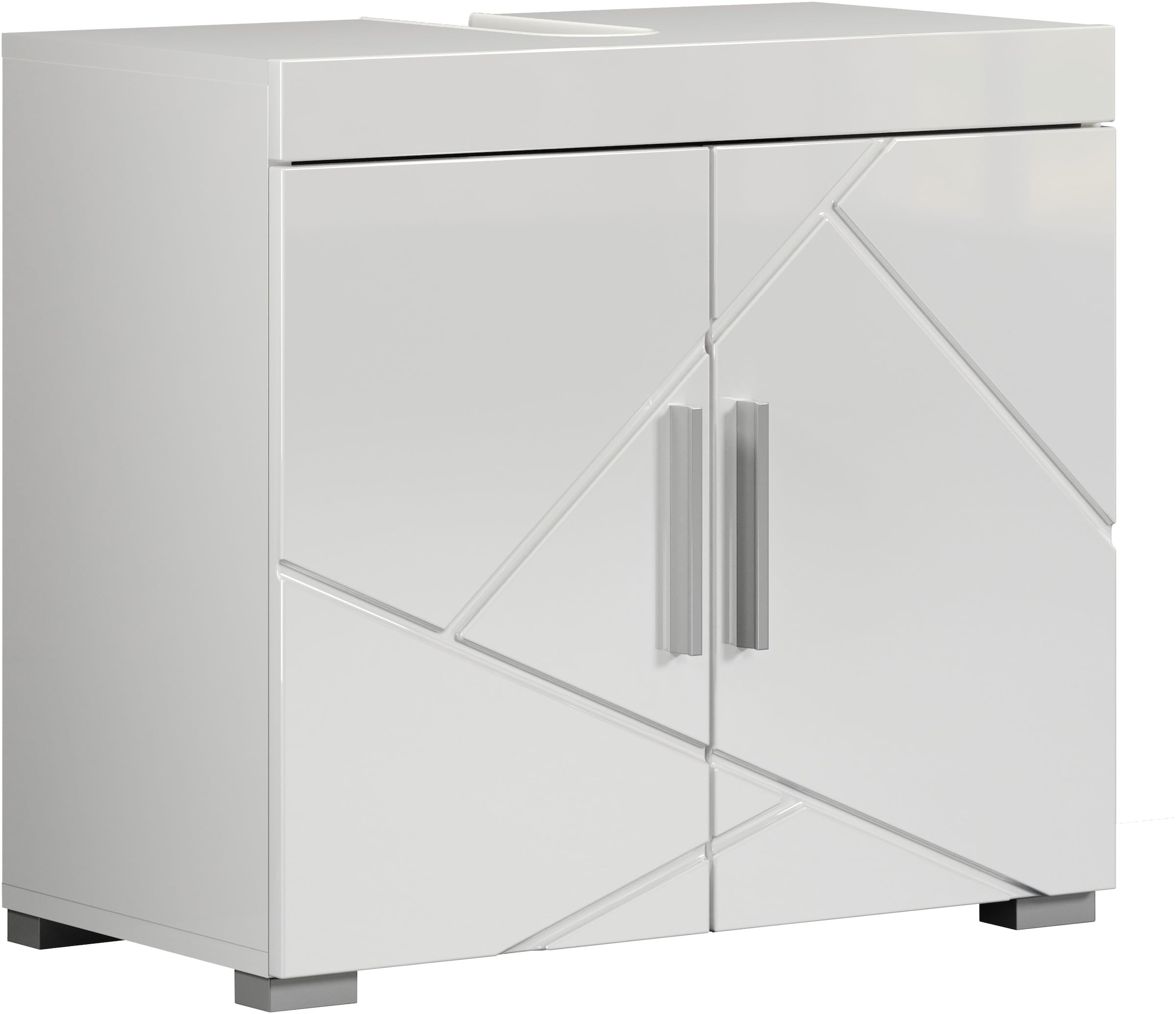 welltime Waschbeckenunterschrank »Avena« 1 Stk. tlg. Waschbeckenunterschrank mit Türen & Einlegeboden – (B/T/H) 60/34/56 cm