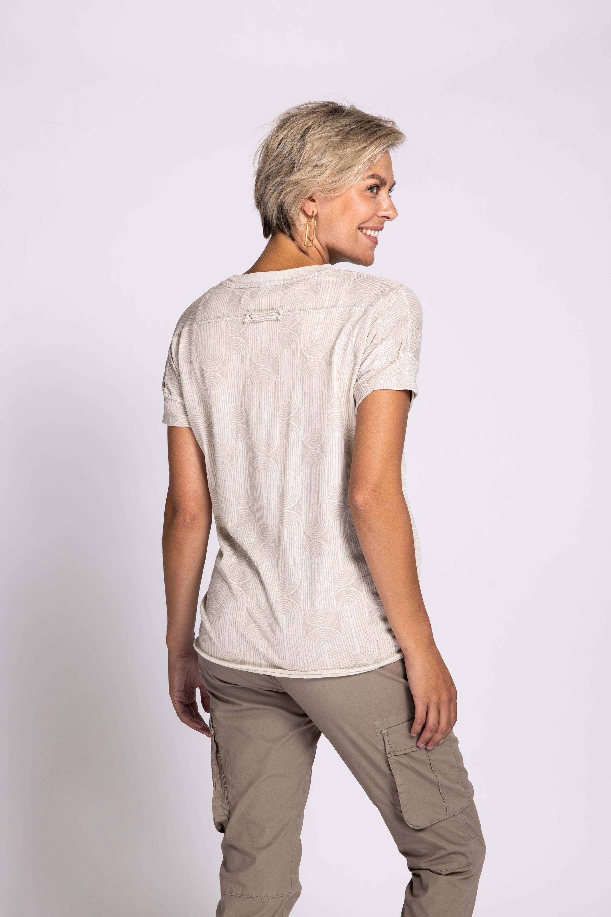 Zhrill T-Shirt »ZHRAHEL« mit dezentem Allover-Print