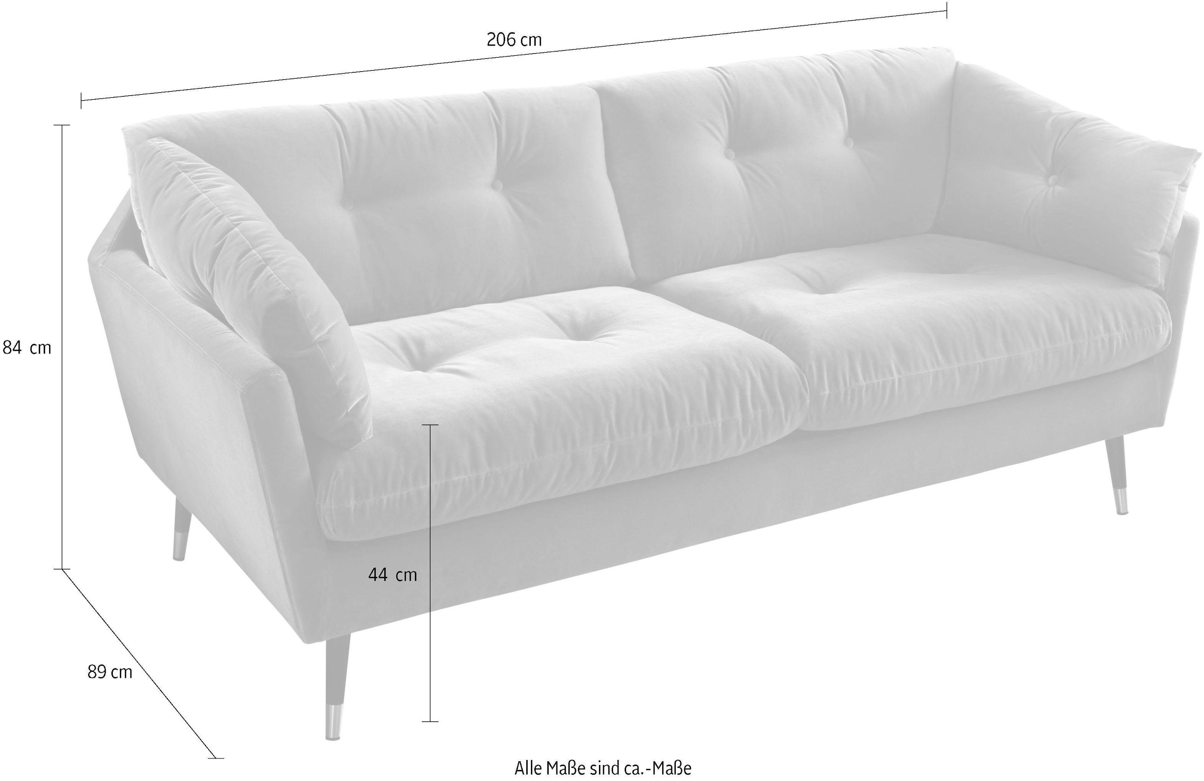 Trends by HG 2,5-places »Japan« mit Fuss in Holz-Metallkombination, frei im Raum stellbar
