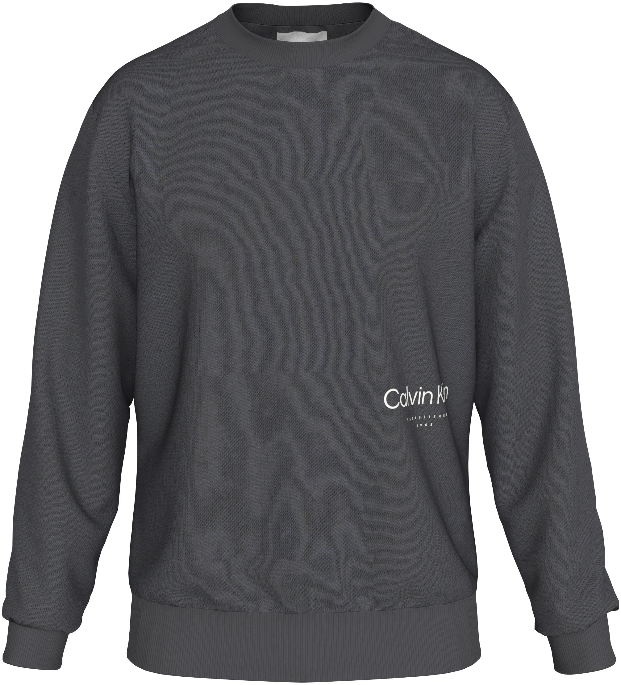 Calvin Klein Big&Tall Sweatshirt »BT_OFF PLACEMENT LOGO SWEATSHIRT«, in grossen Grössen mit Logoschriftzug