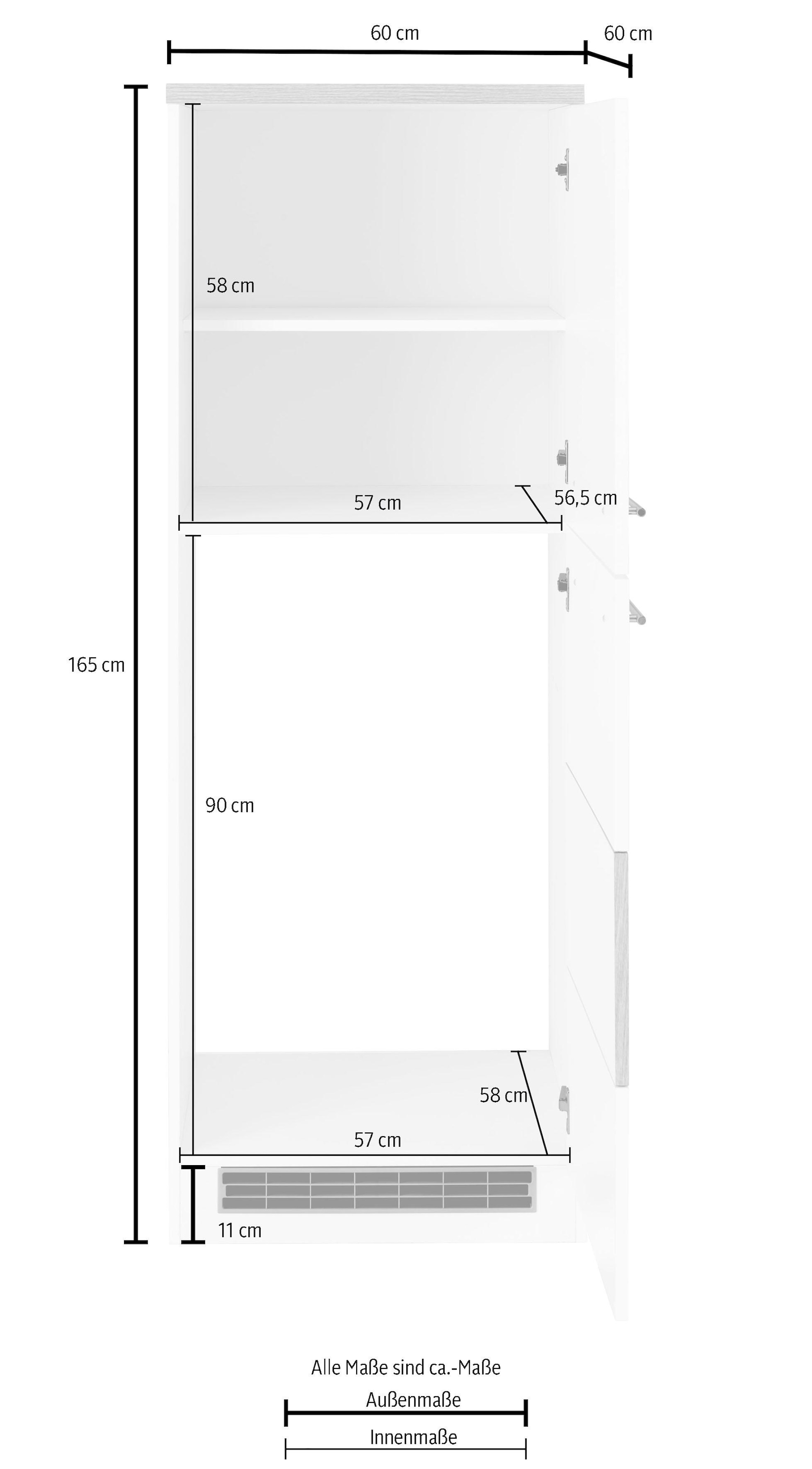 HELD MÖBEL Kühlumbauschrank »Trient«, 60 cm breit