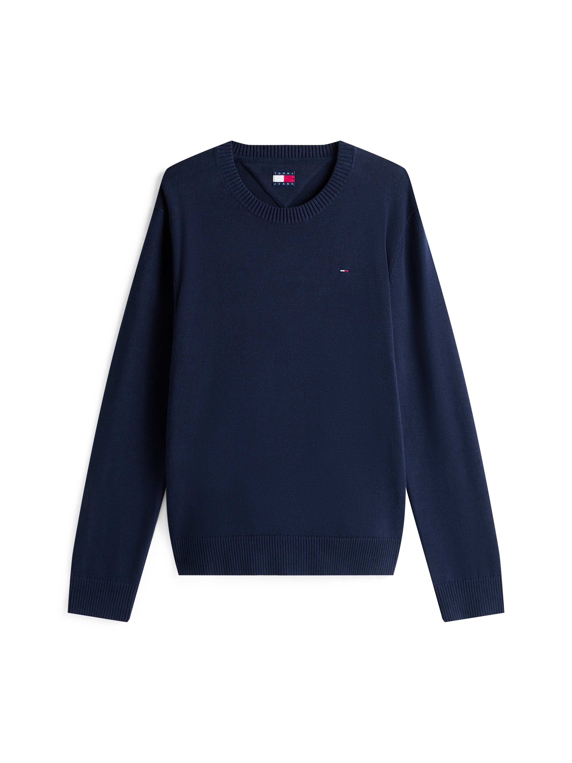 Tommy Jeans Rundhalspullover »TJM SLIM ESSENTIAL LIGHT SWEATER«, mit Flag-Patch