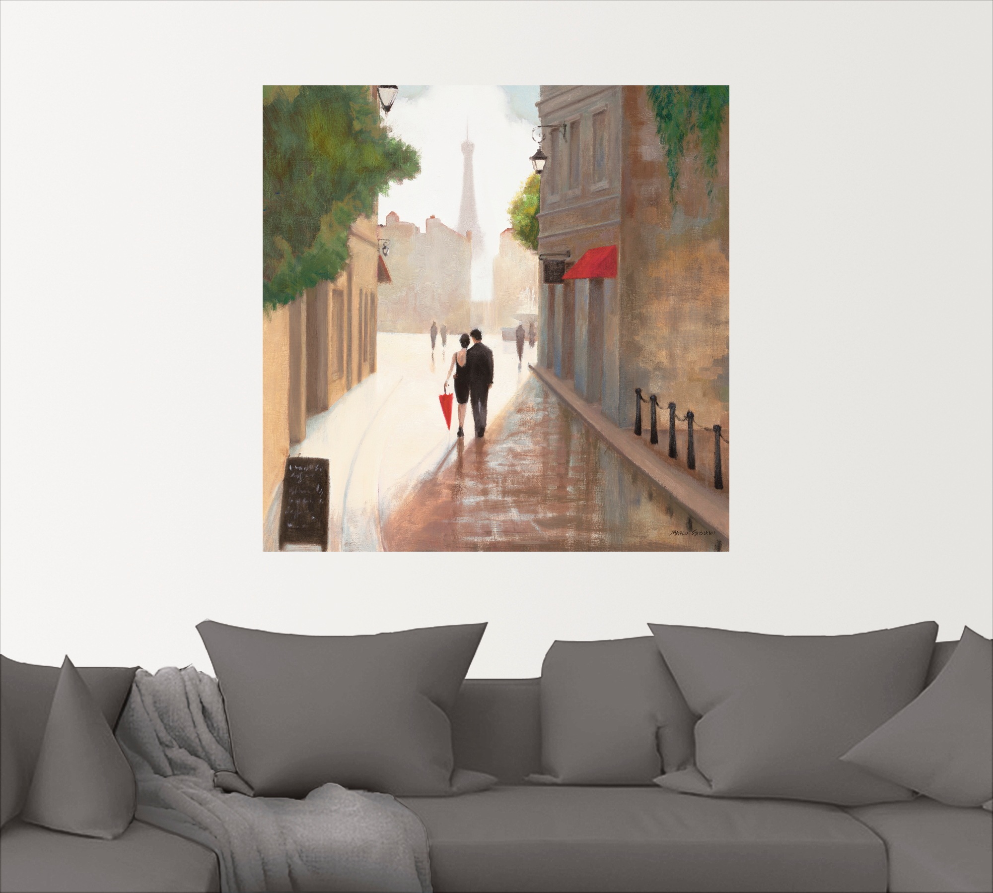 Artland Wandbild »Paris Romanze I«, Frankreich, (1 St.), als Leinwandbild, Poster, Wandaufkleber in verschied. Grössen