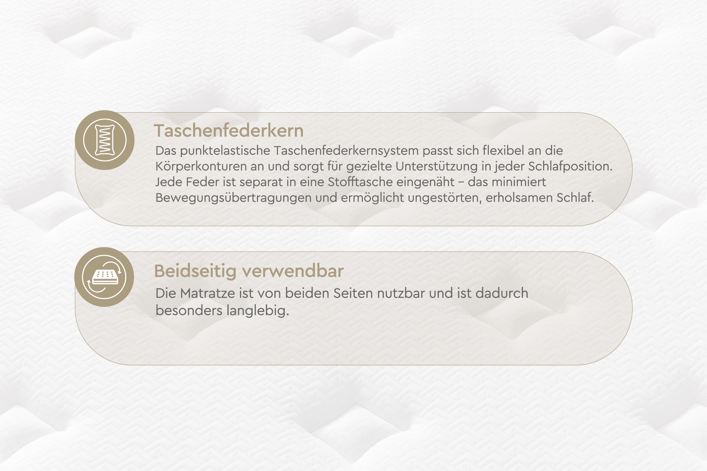 Yatas Bedding Taschenfederkernmatratze »Majestät First Class, Matratze 90x200, 140x200 cm & weitere Grössen«, 30 cm hoch, Raumgewicht: 28 kg/m³, 406 Federn, (1 St., 1-tlg.), H2, wendbar, ergonomisch, atmungsaktiv