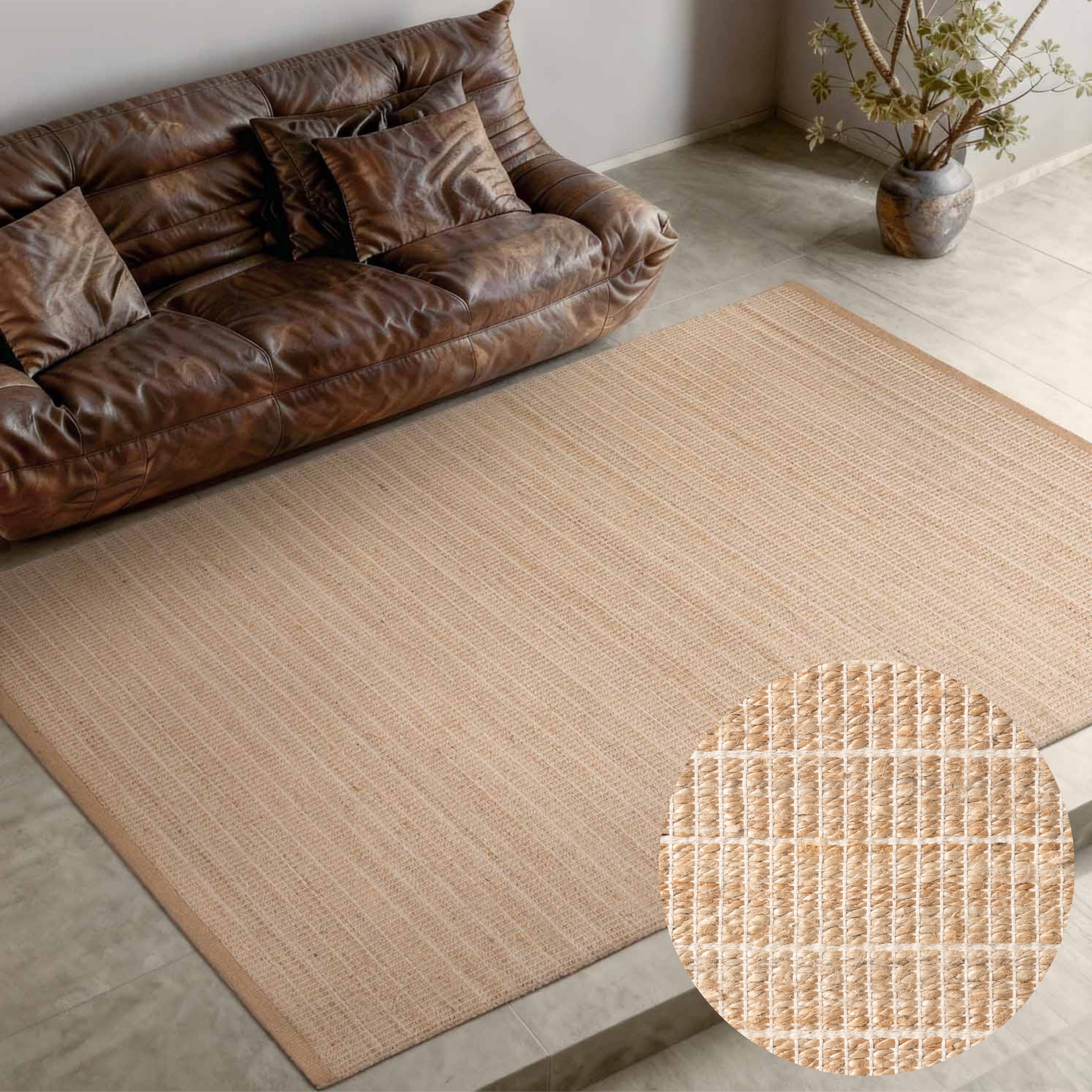 Image of Villeroy & Boch Teppich "Birka" rechteckig 6 mm Höhe Jute, Natur, Wohnzimmer, Esszimmer, Schlafzimmer, Flur, Modern, Boho