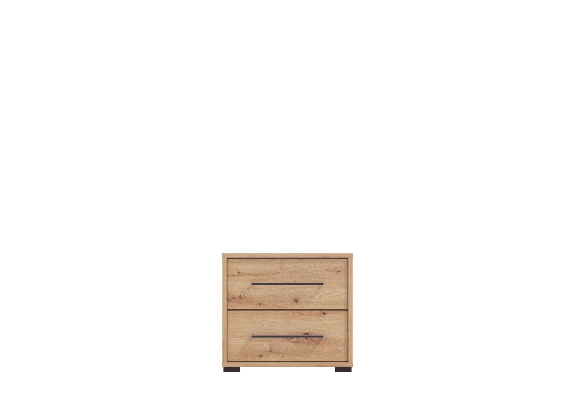 INOSIGN Nachtkommode »Ascalon Nachttisch, Nachtschrank, 48x40x44cm, 2 Schubladen«, in weiss oder eichefarben, FSC-zertifizierter Holzwerkstoff