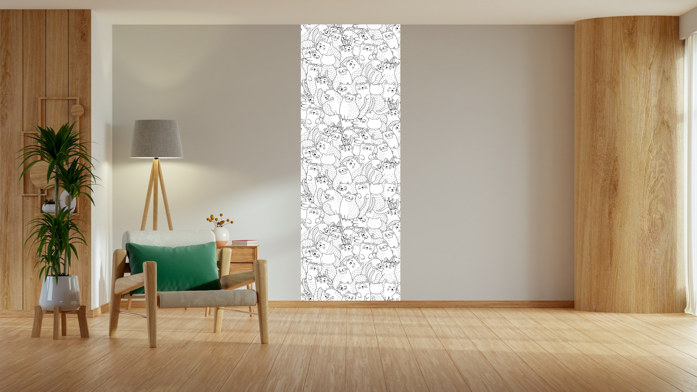 Image of queence Wandsticker "Katzen" DIY-Wandsticker zum Bemalen