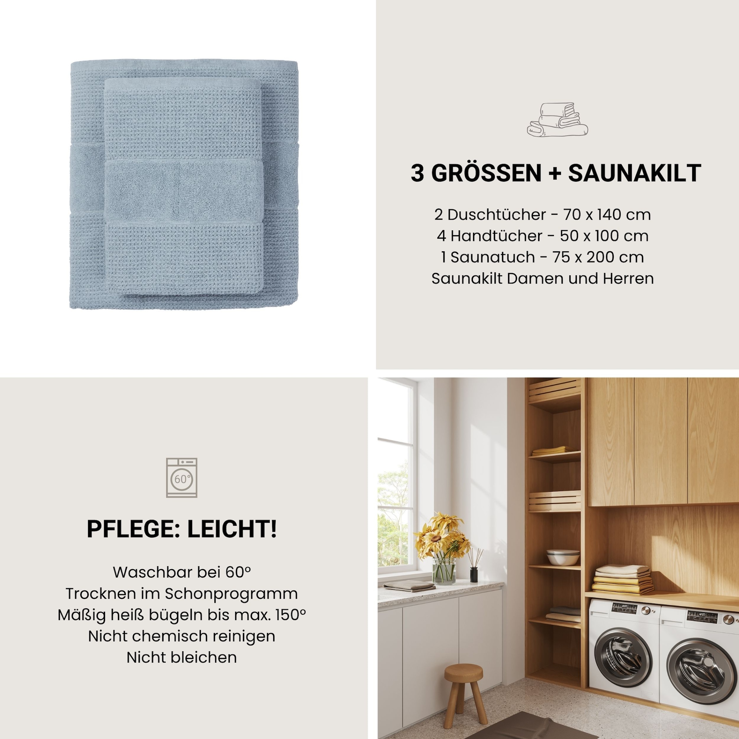 Schiesser Handtücher »Turin aus 100% Baumwolle in dezenter Reiskornoptik« OEKO-TEX® MADE IN GREEN