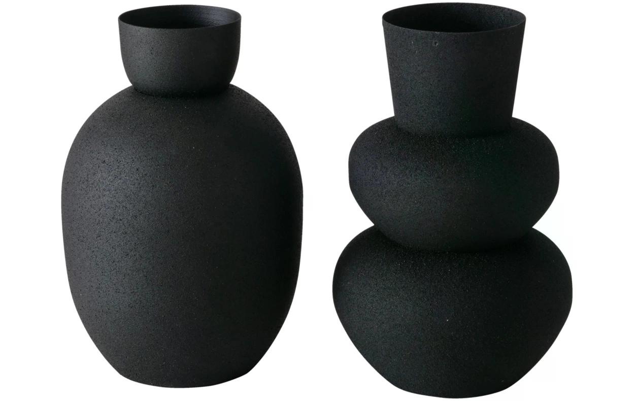 Image of BOLTZE Dekovase "Maynar 2 Stück, 17 cm, Schwarz"