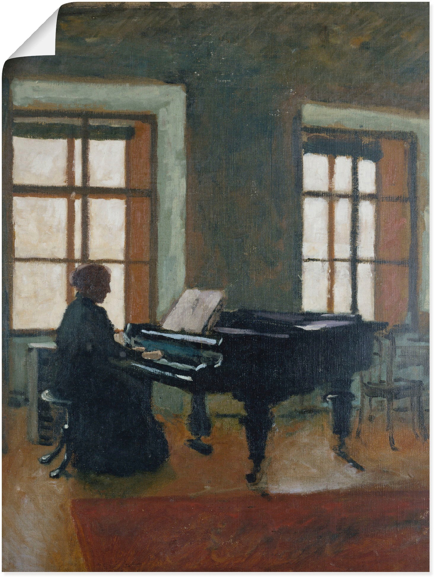 Image of Artland Wandbild »Am Klavier. 1910«, Instrumente, (1 St.), in vielen Grössen & Produktarten -Leinwandbild, Poster, Wandaufkleber / Wandtattoo auch für Badezimmer geeignet bei Ackermann Versand Schweiz