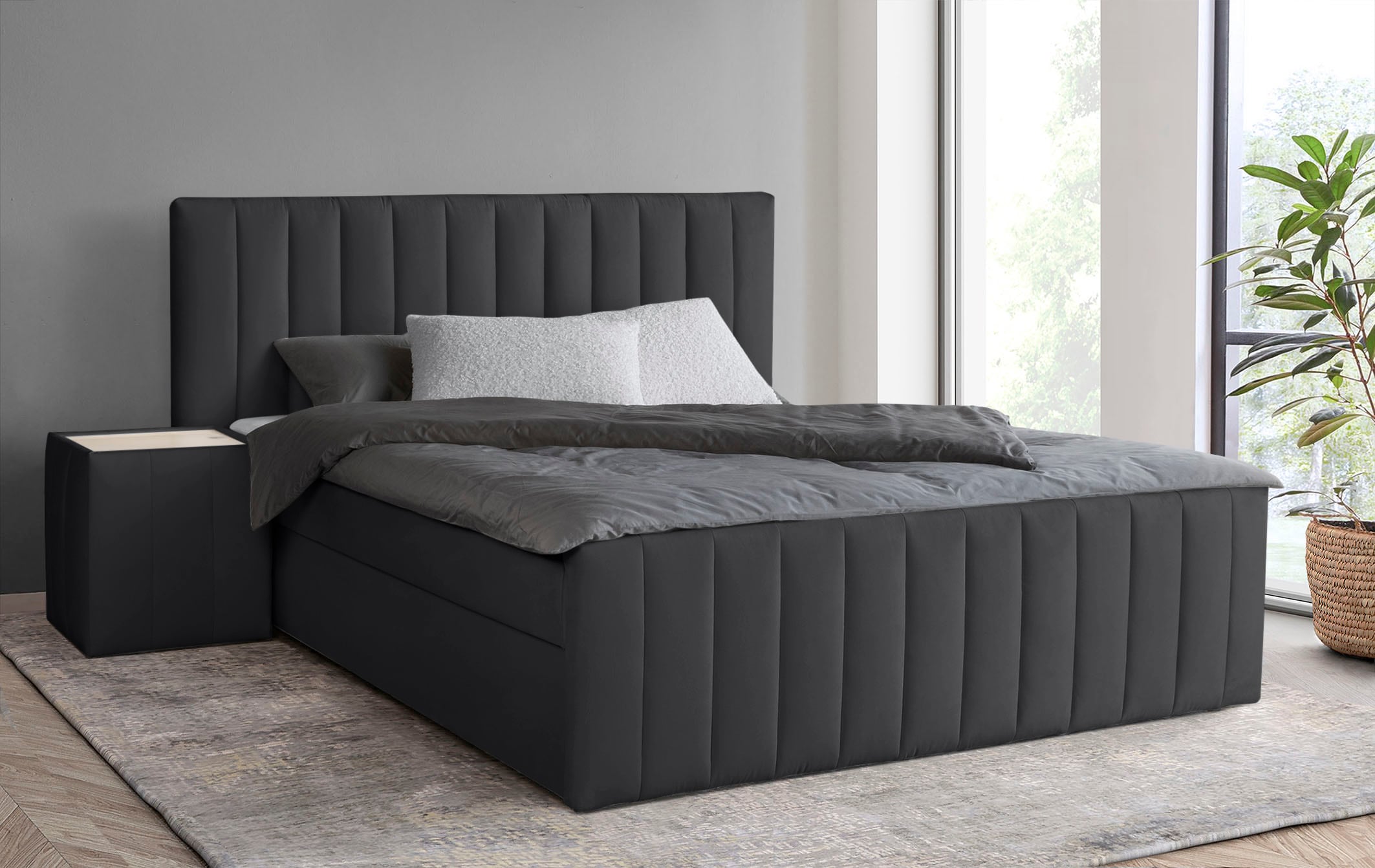 INOSIGN Boxbett »Effy inkl. Bettkasten und Topper, erhältlich in der Breite 180x200cm«, verschiedene Härtegrade wählbar