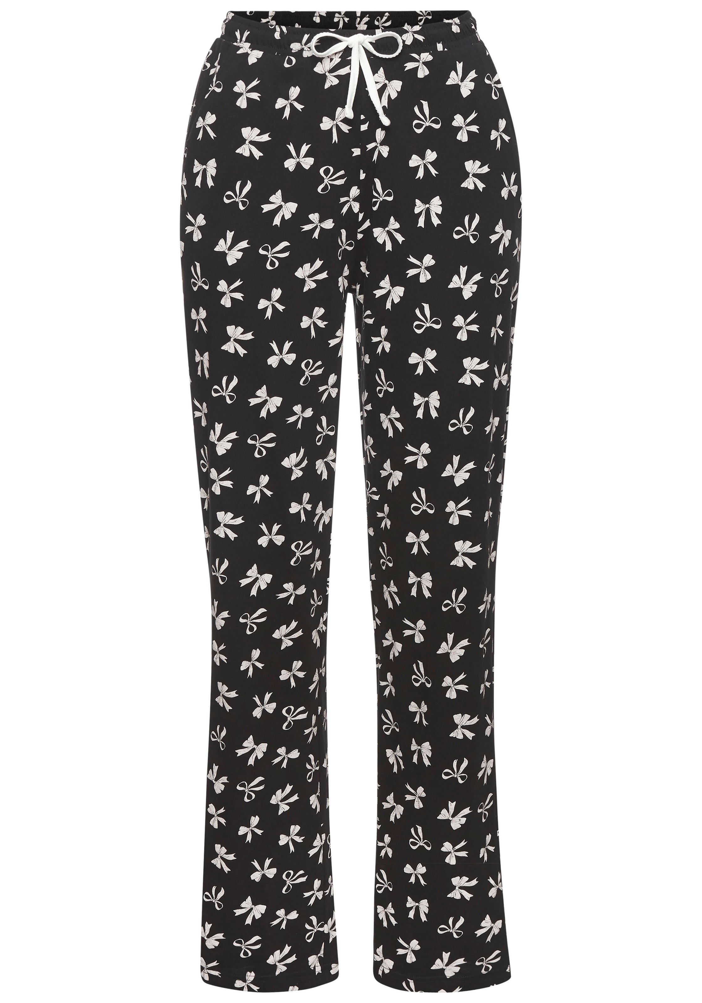 Vivance Dreams Pyjama Set, 2 Stk. tlg., Mit süssem Schleifenmuster