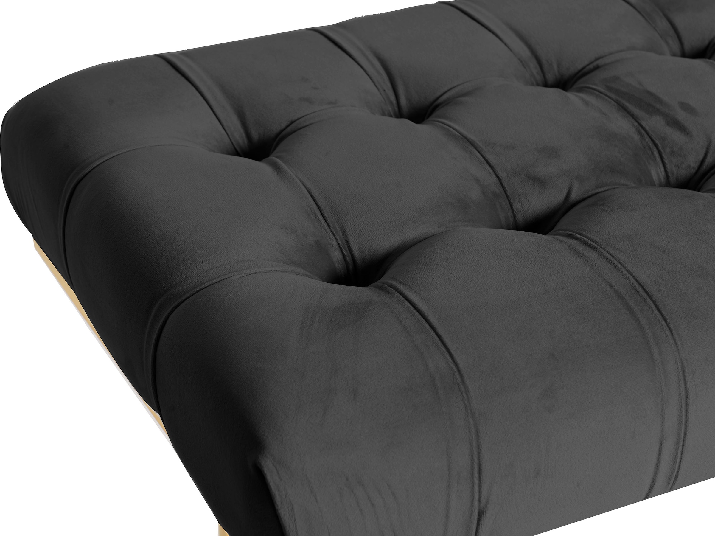 Kayoom Banc »Rare 225, Edler Touch durch goldenes Gestell« 1 cuis tlg. samtweich, gesteppt, mit Zierknöpfen, Gemütliches, schickes Polster