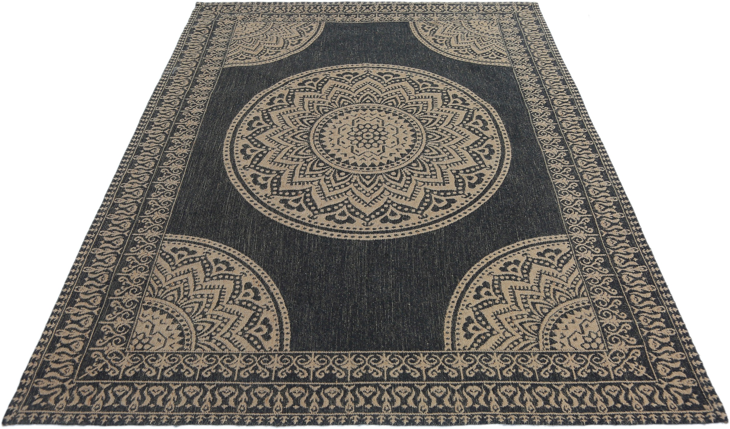 Image of Home affaire Teppich »Mandala«, rechteckig, 12 mm Höhe, aus natürlichern Fasern: Jute und Baumwolle bei Ackermann Versand Schweiz