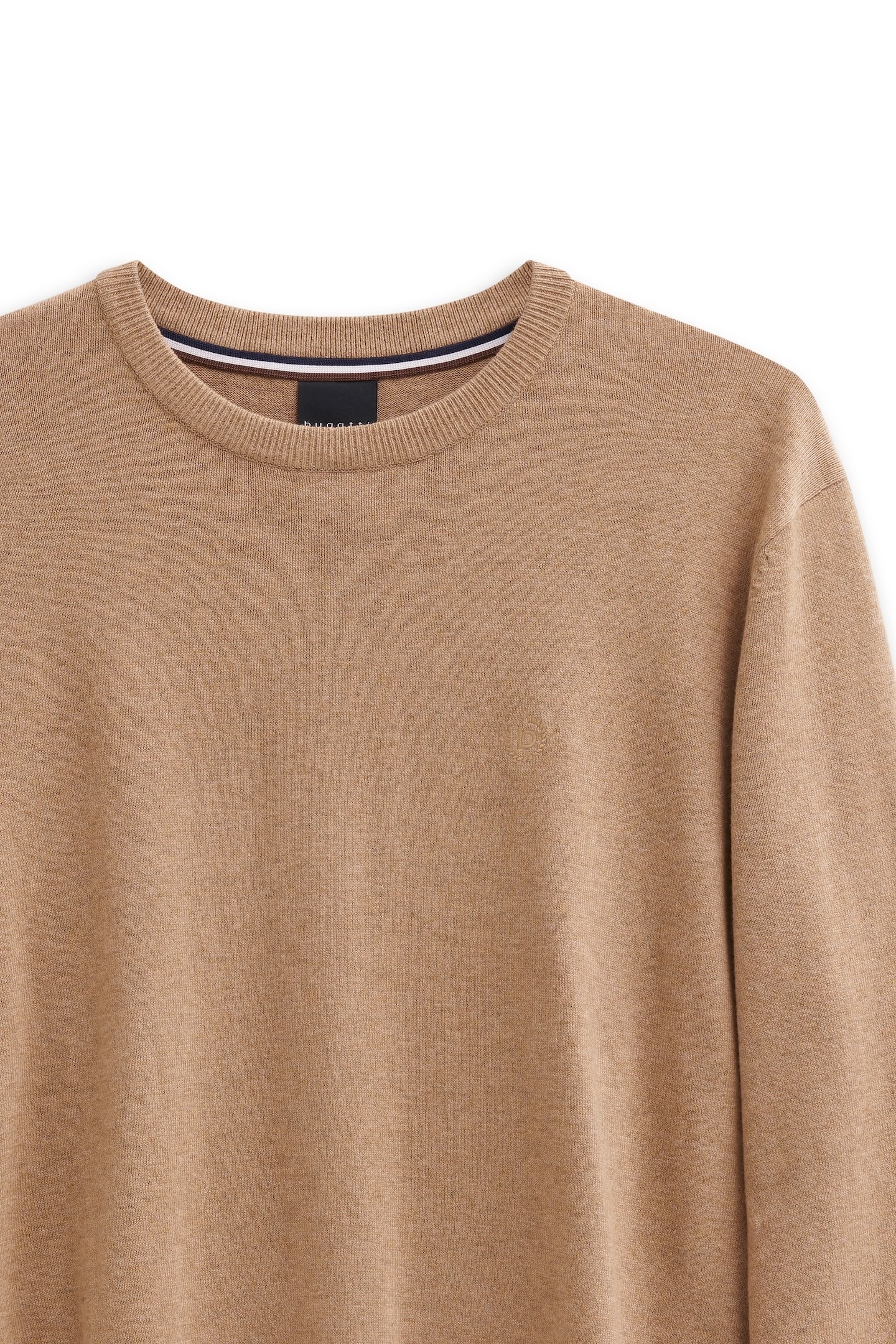 bugatti Pull à col rond »Regular Fit« aus Baumwolle-Kaschmir-Mix