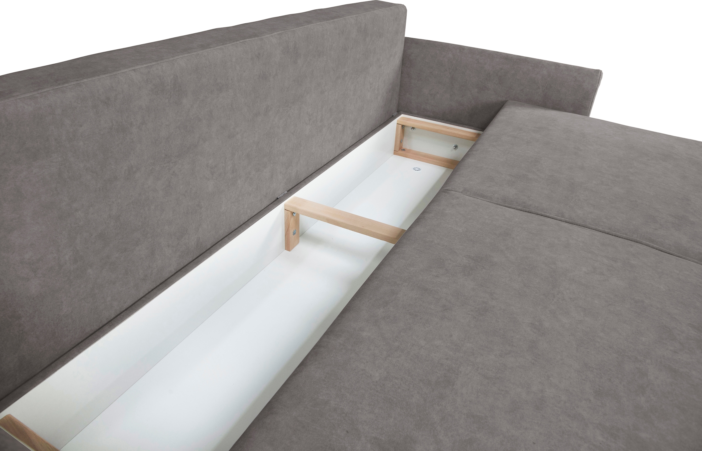 Home affaire 3-Sitzer »TRIPLO optionale Schlafsofa mit Bettkasten, Masse B/T/H: 215/100/89 cm«, Wahlweise Bettfunktion - Liegefläche 145x191 cm, Rücken-, Zierkissen
