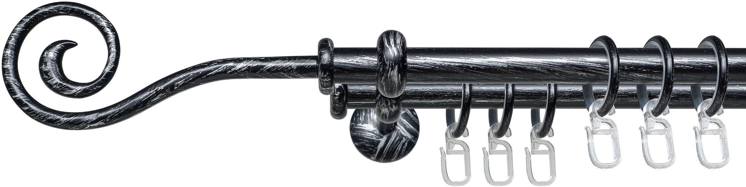 Image of Liedeco Gardinenstange »Esp Spirale«, 2 läufig-läufig, Fixmass, 2-läufig im Fixmass Ø 16 mm bei Ackermann Versand Schweiz