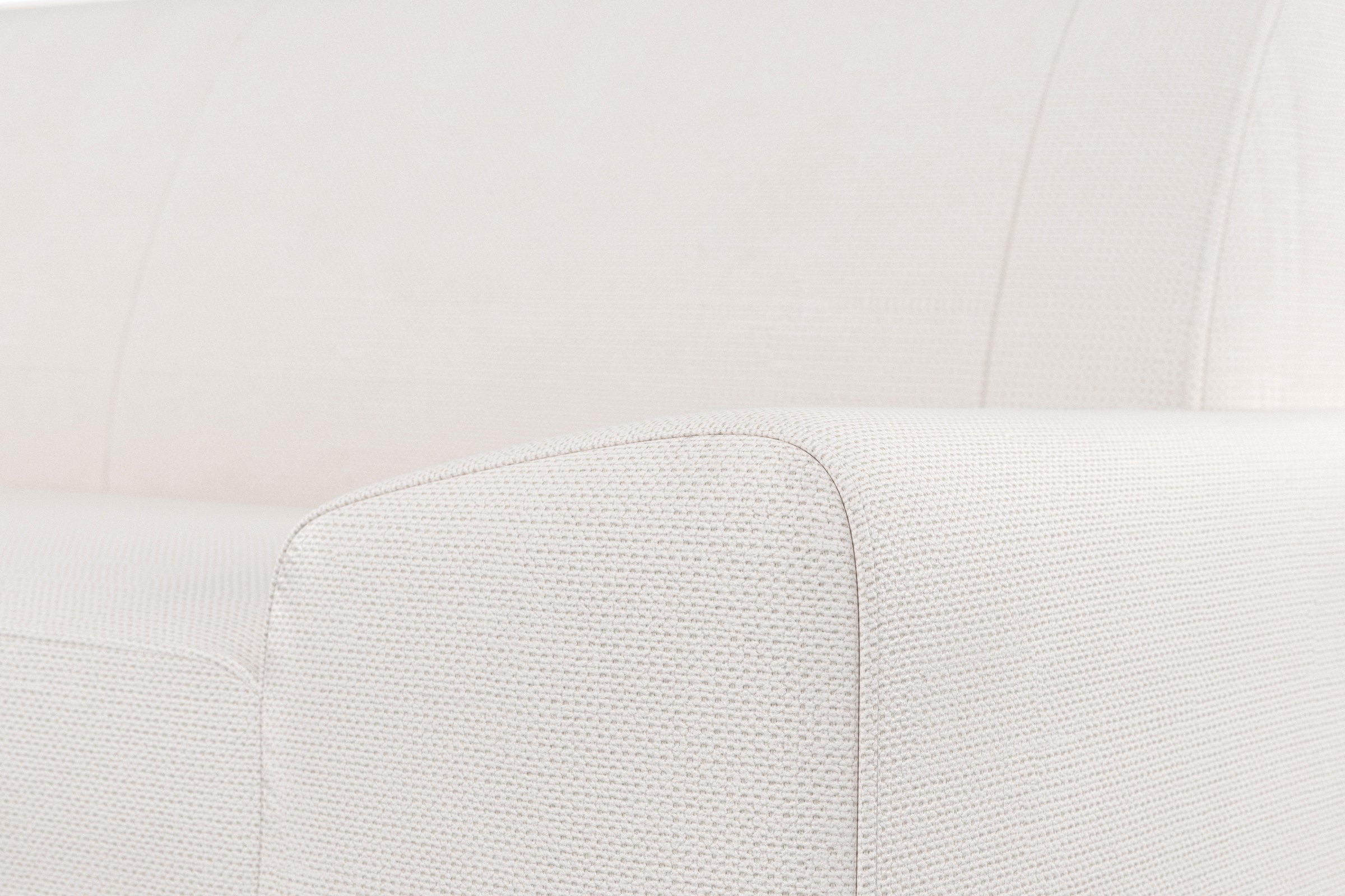 DOMO collection Ecksofa »Anzio L-Form, whlw. Bettfunktion, Federkern, hochwertig, Breite 271 cm«, Ohne Bettfunktion, Recamiere links, Chenille-Struktur, creme