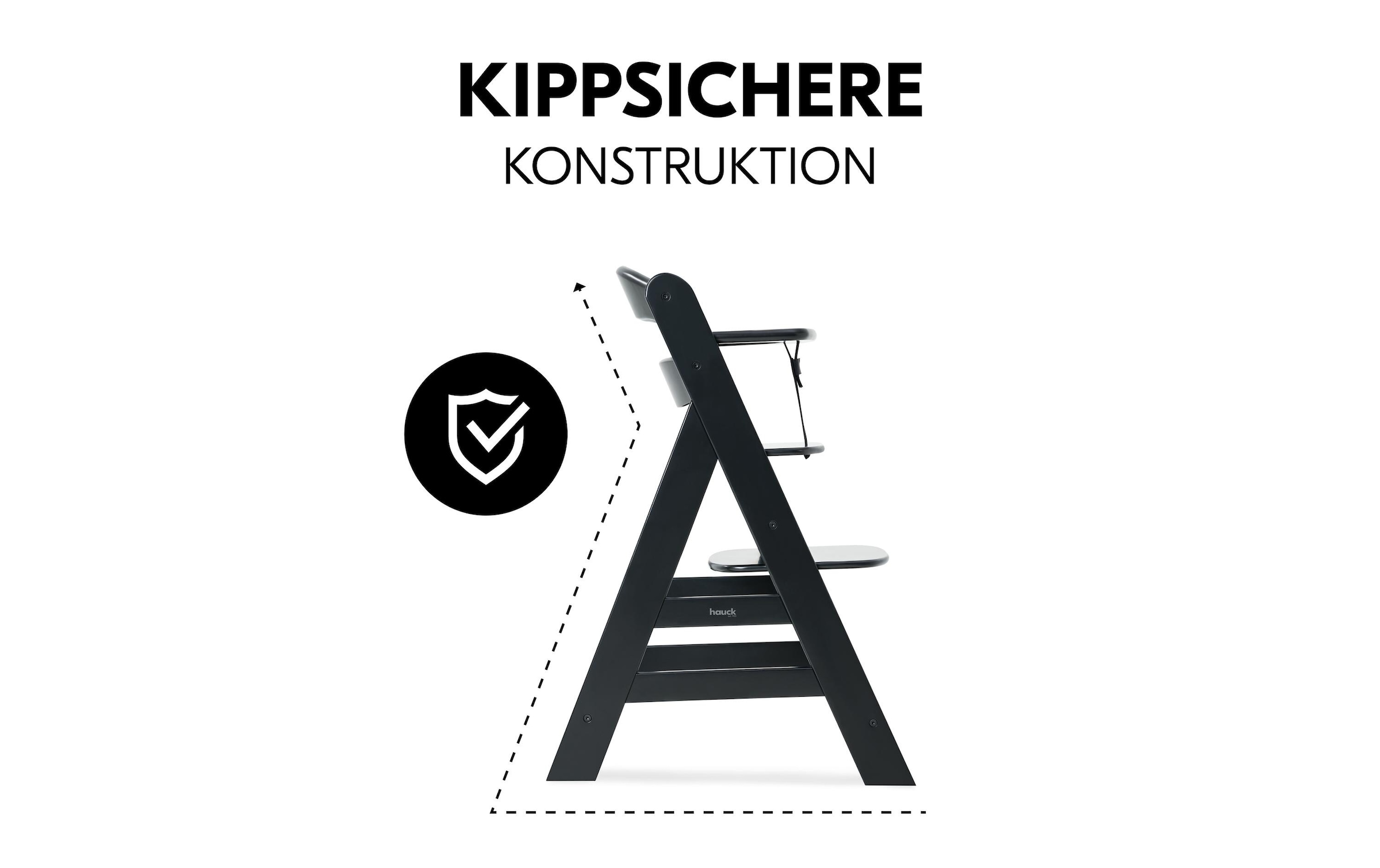 Hauck Hochstuhl »Alpha+ Schwarz« () Holzart: Buche (Fagus sylvatica)/ Europa